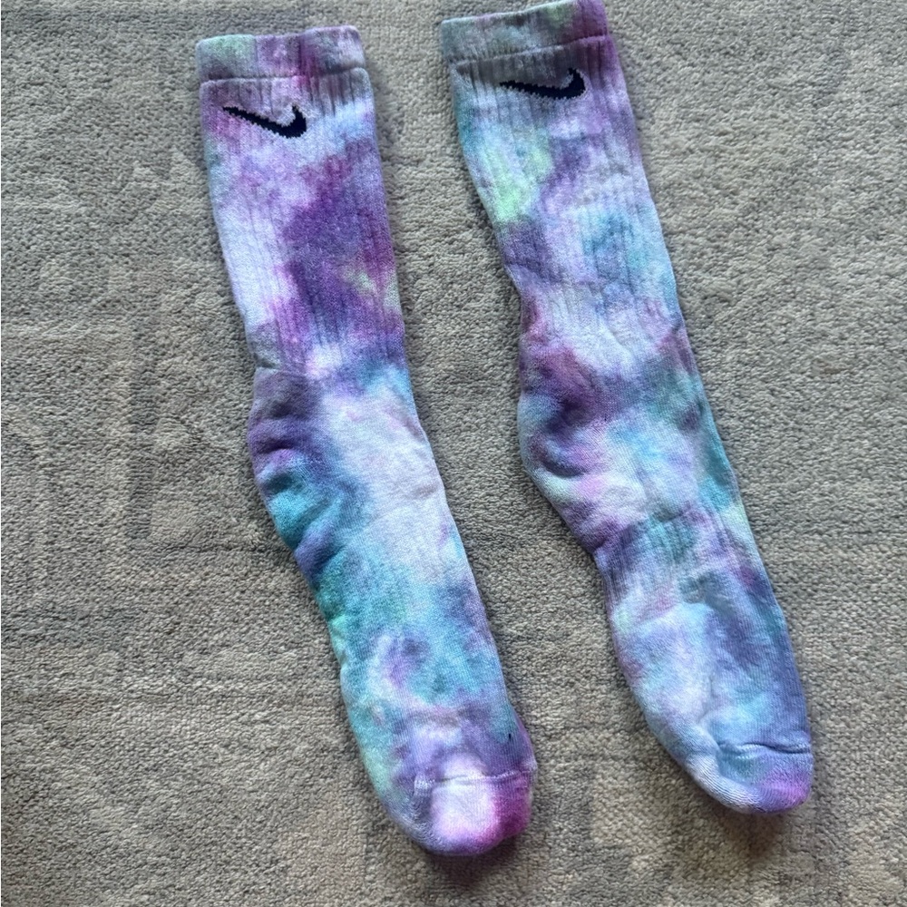 Custom Tie-Dyed Nike Crew Socks Mens size 8-12